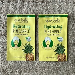 ❗️LAST 1❗️🩷5 For $25🩷 QUE BELLA Hydrating Pineapple Peel Off Mask Bundle